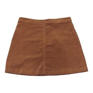 Forever 21 Tan/Brown Corduroy Mini Skirt - Sz L